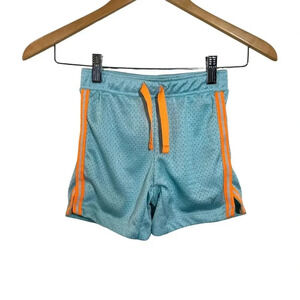Old Navy Active Girls Mesh Basketball Shorts Size XS 5 Blue Orange Striped Trim